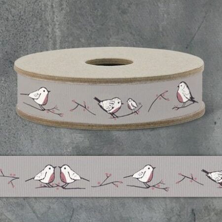 3m Ribbon-Robins & Rosehips/grey