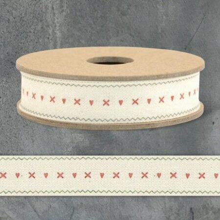 3m Ribbon-Sml heart x stitch