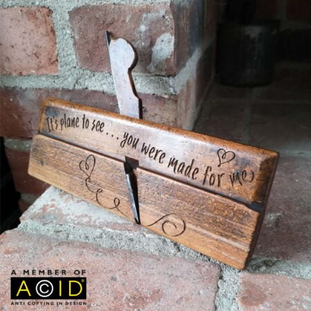 Engraved Old Wooden Plane - No4