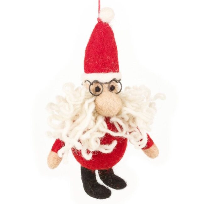 Felt Curly Santa