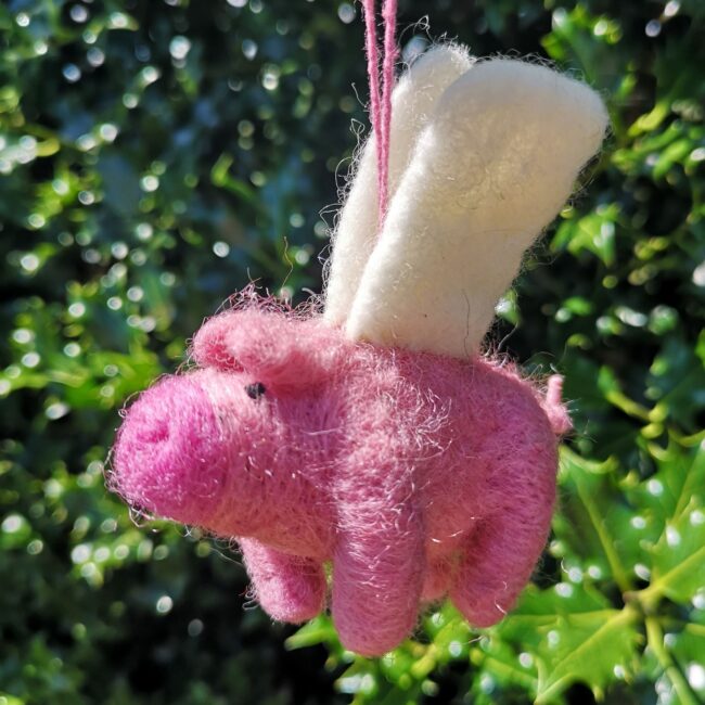 Felt Flying Pig