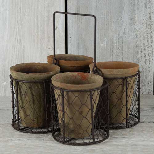 Rustic Pot Set - 4 pots